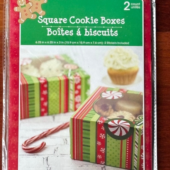 6 Holiday Cookie Boxes with Stickers - NWT - Picture 7 of 11